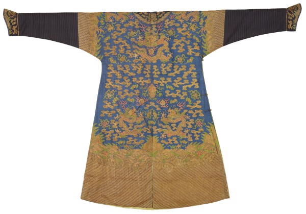 满族- 三色金缂丝龙袍 - 民族服饰