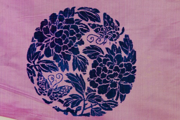 【珍】　★ 漢式氅衣 蝶恋花図 ★　宮廷服　刺繍 花卉紋 蝴蝶紋　明清織繍 清嘉庆石青色团鹤纹暗花纱衮服