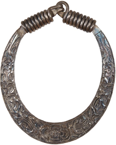 湘西苗錾花银项圈